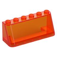 Windscreen 2 x 6 x 2, Thin Top (Trans-Neon Orange)