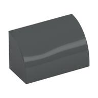 Brick Curved 1 x 2 x 1 No Studs (Dark Bluish Gray)