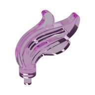 Flame / Headwear Accessory Plume / Feather, Triple Point (Trans-Dark Pink)