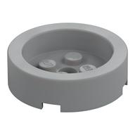 Brick Round 4 x 4 with Recessed Center (Light Bluish Gray)