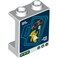 Panel 1 x 2 x 2 with X-Ray of Luggage Print (White)
