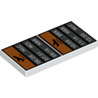 Tile 2 x 4 with Airport Information Sign Print (White)
