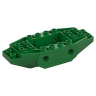 Brick Special 4 x 10 x 1 With 2 Wedges, Pin Holes, 4 x 2 Recessed Center (Green)