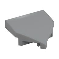 Brick Wedged, Curved 2 x 2 with Stud Notches (Light Bluish Gray)