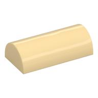 Brick Curved 2 x 4 Double, No Studs, with Groove (Tan)