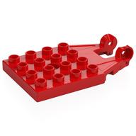 Duplo Plate 4 x 4 with 16 Studs and Reinforced Hinge (Dark Bluish Gray)