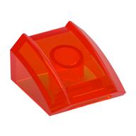 Brick Curved 2 x 2 with Lip, No Studs (Trans-Neon Orange)