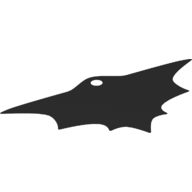 Neckwear Cape, Scalloped 7 Points, Wide (Black)