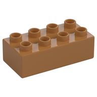 Duplo Brick 2 x 4 (Medium Nougat)