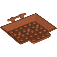 Plate Special 6 x 8 x 1 with Bar, Holes, Door (Dark Orange)