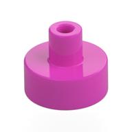 Tile Special Round 1 x 1 with Hollow Bar (Dark Pink)