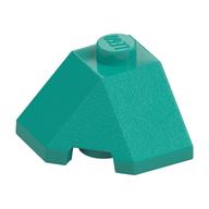 Brick Wedged, Sloped 45° 2 x 2 Corner (Dark Turquoise)