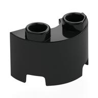 Brick Round, Half 1 x 2 (Black)