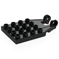 Duplo Plate 4 x 4 with 16 Studs and Reinforced Hinge (Black)