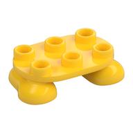 Feet, 2 x 3 x 2/3 with 6 Studs on Top (Yellow)