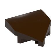 Brick Wedged, Curved 2 x 2 with Stud Notches (Dark Brown)