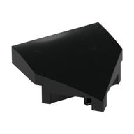 Brick Wedged, Curved 2 x 2 with Stud Notches (Black)