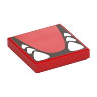 Tile 2 x 2 with White Teeth and Tongue Print (Red)