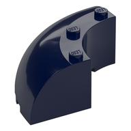 Brick Round Corner 6 x 6 x 2 (Dark Blue)