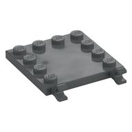 Plate Special 4 x 4 with Studs on Edges and Clips Horizontal (Dark Bluish Gray)