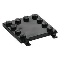 Plate Special 4 x 4 with Studs on Edges and Clips Horizontal (Black)
