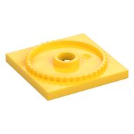Turntable 4 x 4 Square Base, Locking (Yellow)