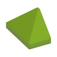 Brick Sloped 45° 2 x 1 Triple with Inside Stud Holder (Lime)