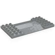 Duplo Plate 6 x 12 with Centre Ramp (Light Bluish Gray)