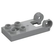 Duplo Plate 2 x 3 with 4 Studs and Reinforced Hinge (Light Bluish Gray)