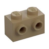 Brick Special 1 x 2 with 2 Studs on 1 Side (Dark Tan)