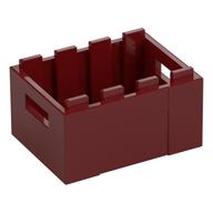 Box / Crate with Handholds 3 x 4 x 1 2/3 (Dark Red)