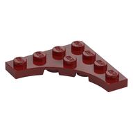 Plate Special 4 x 4 with 3 x 3 Quarter Round Cutout (Dark Red)