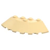 Brick Round Corner 6 x 6 with 33° Slope and Facet Cutout (Tan)