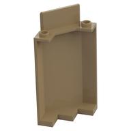 Panel 3 x 3 x 6 Corner Wall without Bottom Indentations (Dark Tan)