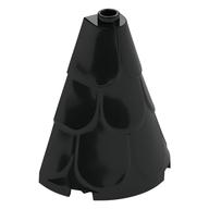 Tower Roof 2 x 4 x 4 Half Cone Shaped with Roof Tiles (Black)