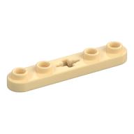 Technic Plate 1 x 5 with Smooth Ends, 4 Studs and Centre Axle Hole (Tan)