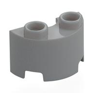 Brick Round, Half 1 x 2 (Light Bluish Gray)