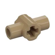 Large Figure Weapon Lightsaber Hilt with Axle Hole and Two Bar Holders (Dark Tan)