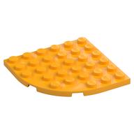 Plate Round Corner 6 x 6 (Bright Light Orange)