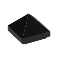 Brick Sloped 45° 1 x 1 x 2/3 Quadruple Convex [Pyramid] (Black)