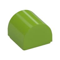 Brick Curved 1 x 1 x 2/3 Double Curved Top, No Studs (Lime)