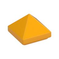 Brick Sloped 45° 1 x 1 x 2/3 Quadruple Convex [Pyramid] (Bright Light Orange)