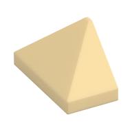 Brick Sloped 45° 2 x 1 Triple with Inside Stud Holder (Tan)
