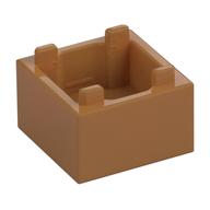 Container Box 2 x 2 x 1 [Plain] (Medium Nougat)