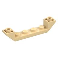 Brick Sloped Inverted 45° 6 x 1 Double with 1 x 4 Recessed (Tan)
