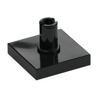 Tile Special 2 x 2 with Top Pin [Squared Holes] (Black)