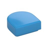 Tile Round 1 x 1 Half Circle (Dark Azure)
