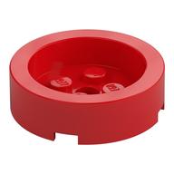 Brick Round 4 x 4 with Recessed Center (Red)