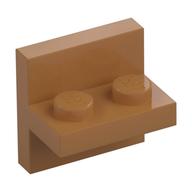 Bracket 2 x 2 with 1 x 2 Vertical Studs (Medium Nougat)