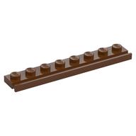 Plate Special 1 x 8 with Door Rail (Reddish Brown)